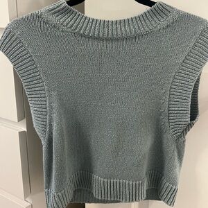 H&M blue knit sweater vest, size small